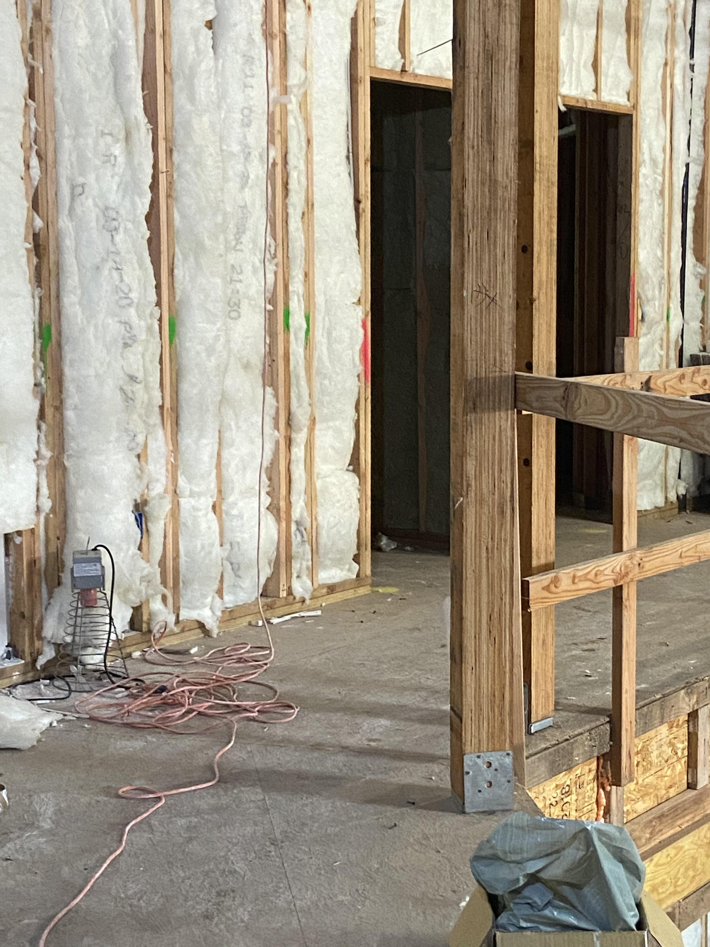 in progress shot of insulation job new jersey