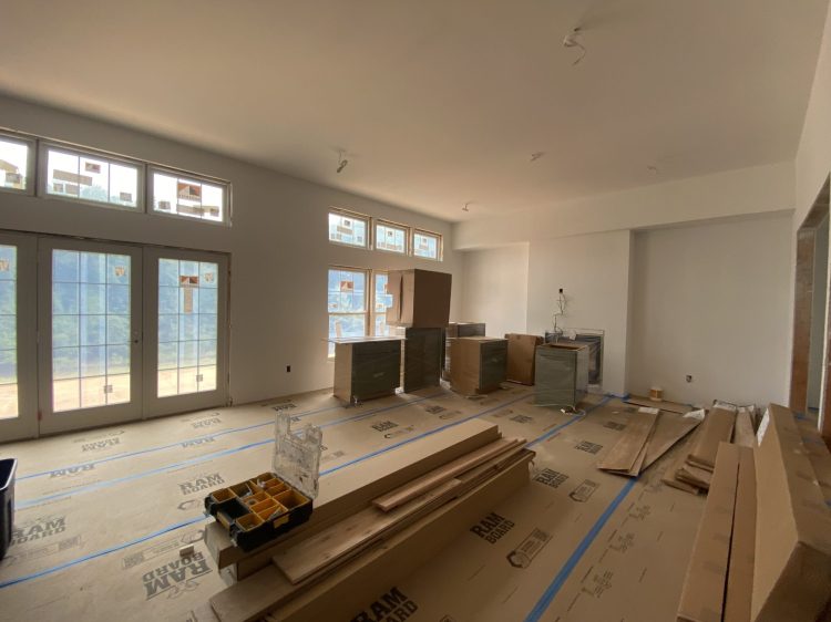 Oceanport home kitchen with drywall installed by Louis & Sons