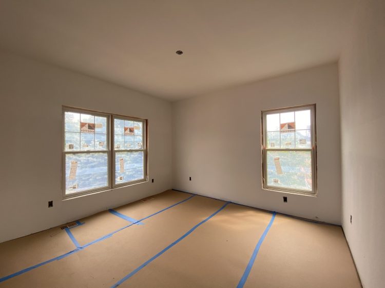 inside of Oceanport house room with Louis & Sons drywall installed