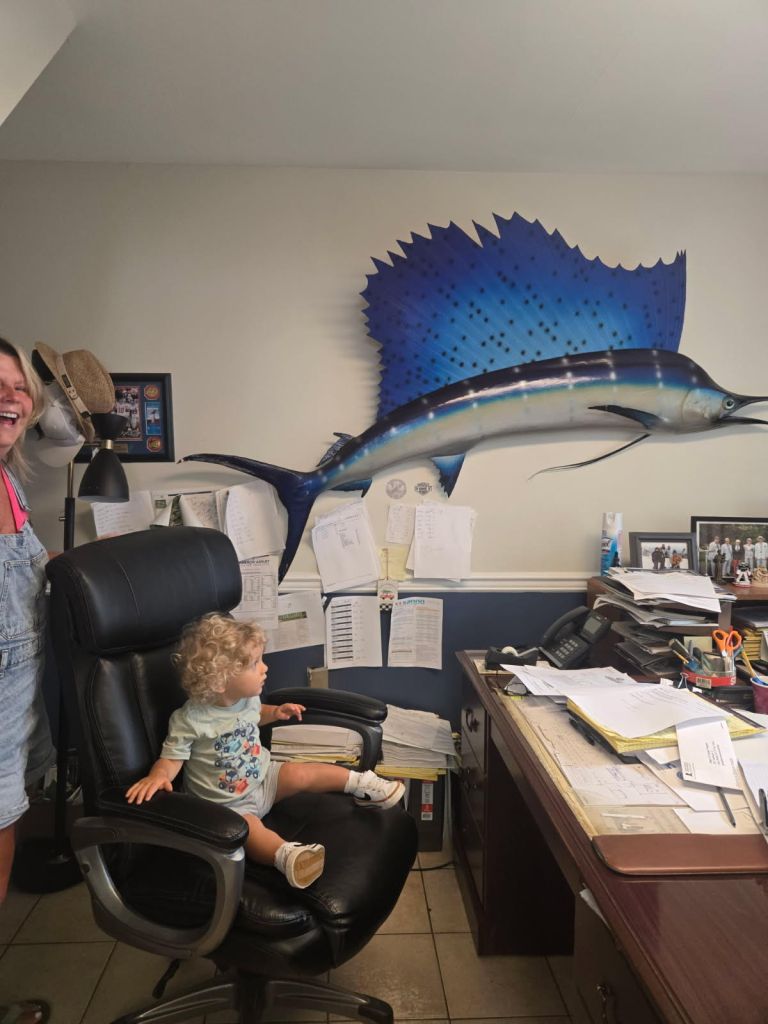 Mack in Bob's office